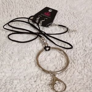 Bling Into Focus Black Lanyard